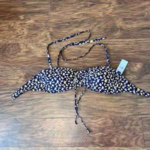 LOFT Lemon Bandeau Bikini Top - Size M - NWT